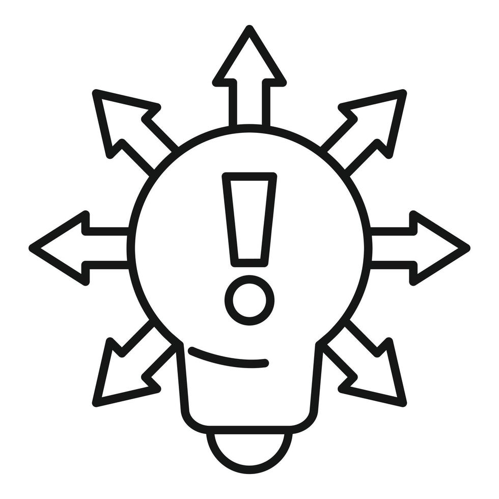 Restructuring idea icon, outline style vector