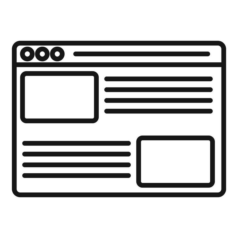 icono de página web de marketing de afiliados, estilo de esquema vector