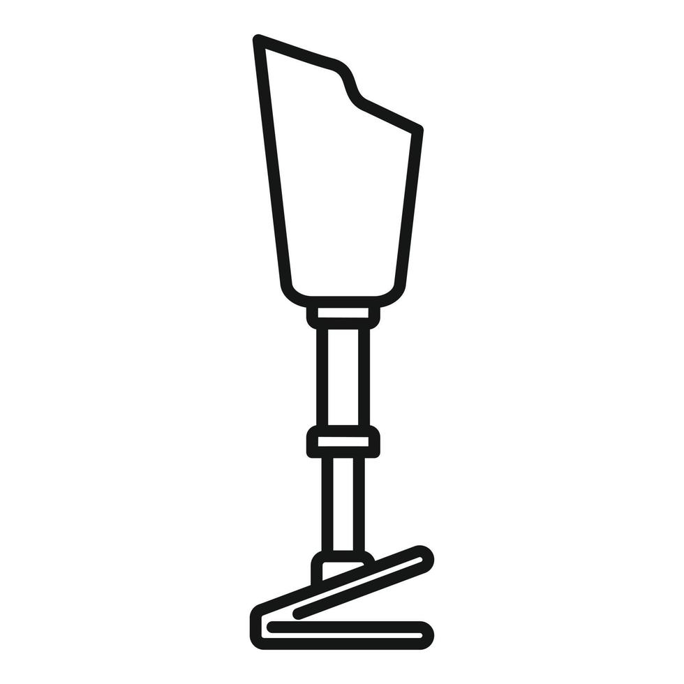 Prosthetic leg icon, outline style vector