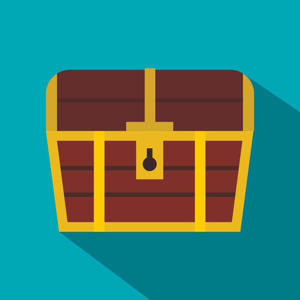 Chest icon, flat style vector