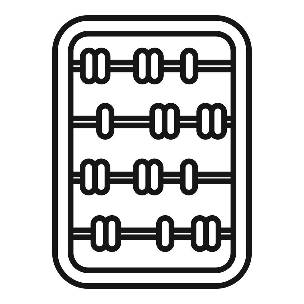 Wood abacus icon, outline style vector