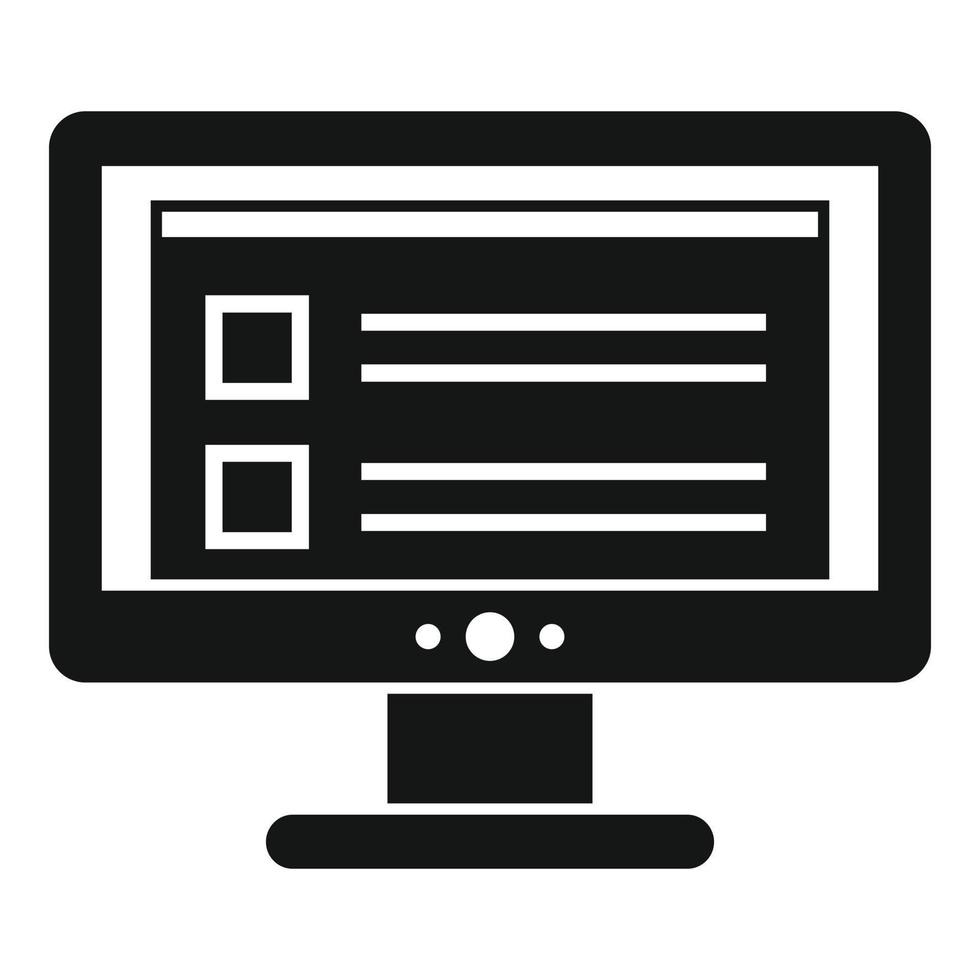 Online purchase check icon, simple style vector