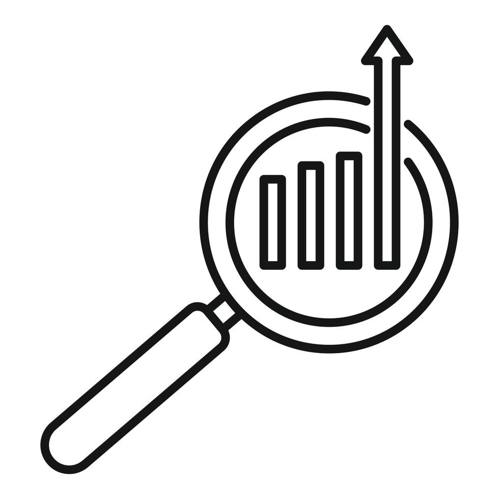 Search broker trade icon, outline style vector