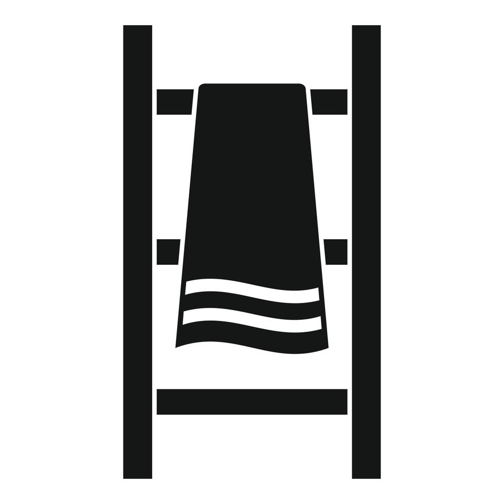 Modern heated towel rail icon, simple style vector
