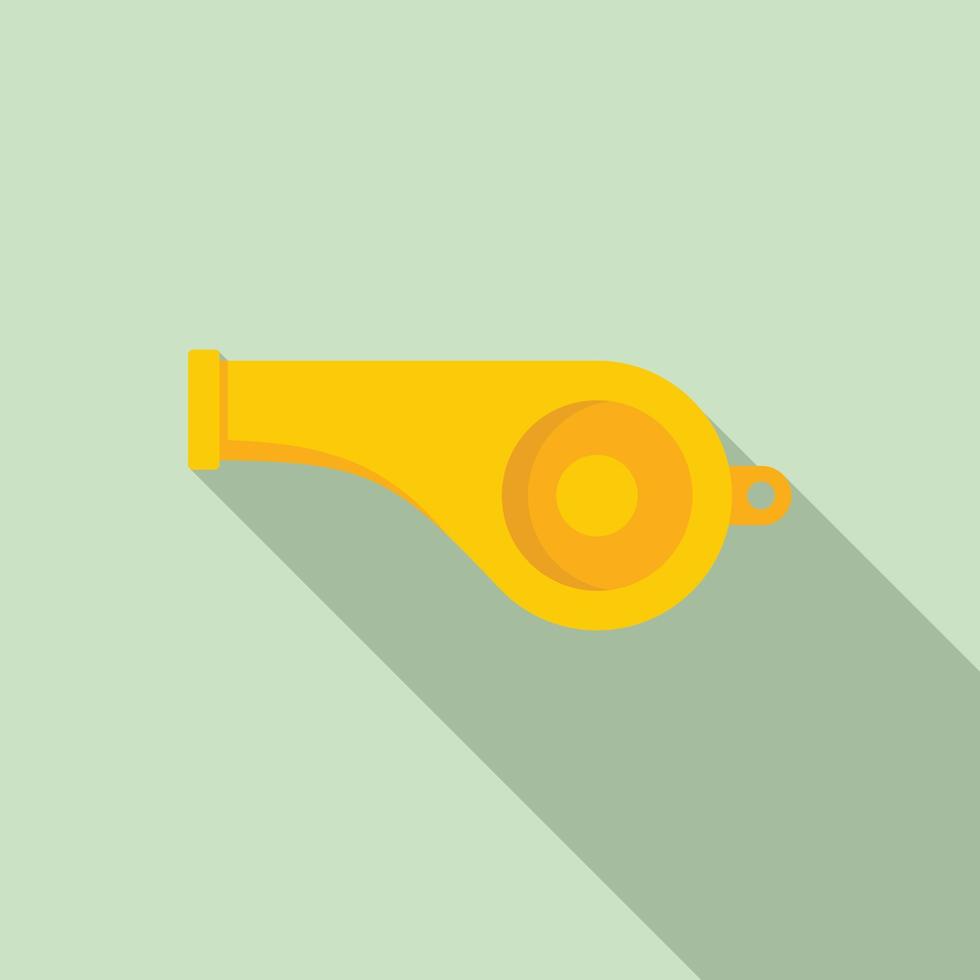 Personal trainer whistle icon, flat style vector