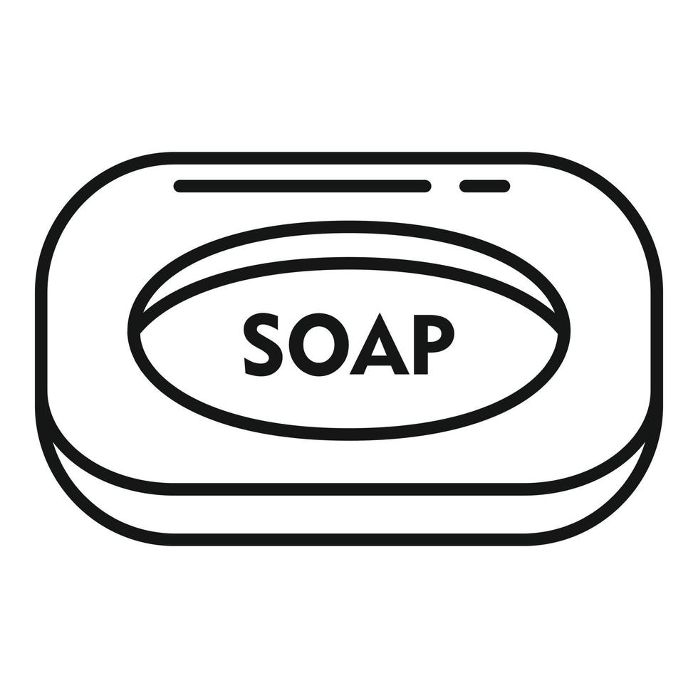 Antiseptic soap icon, outline style vector