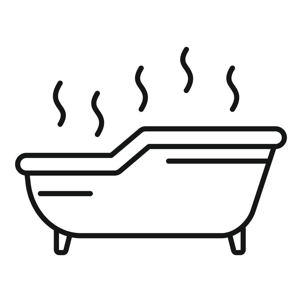 Hot jacuzzi icon, outline style vector