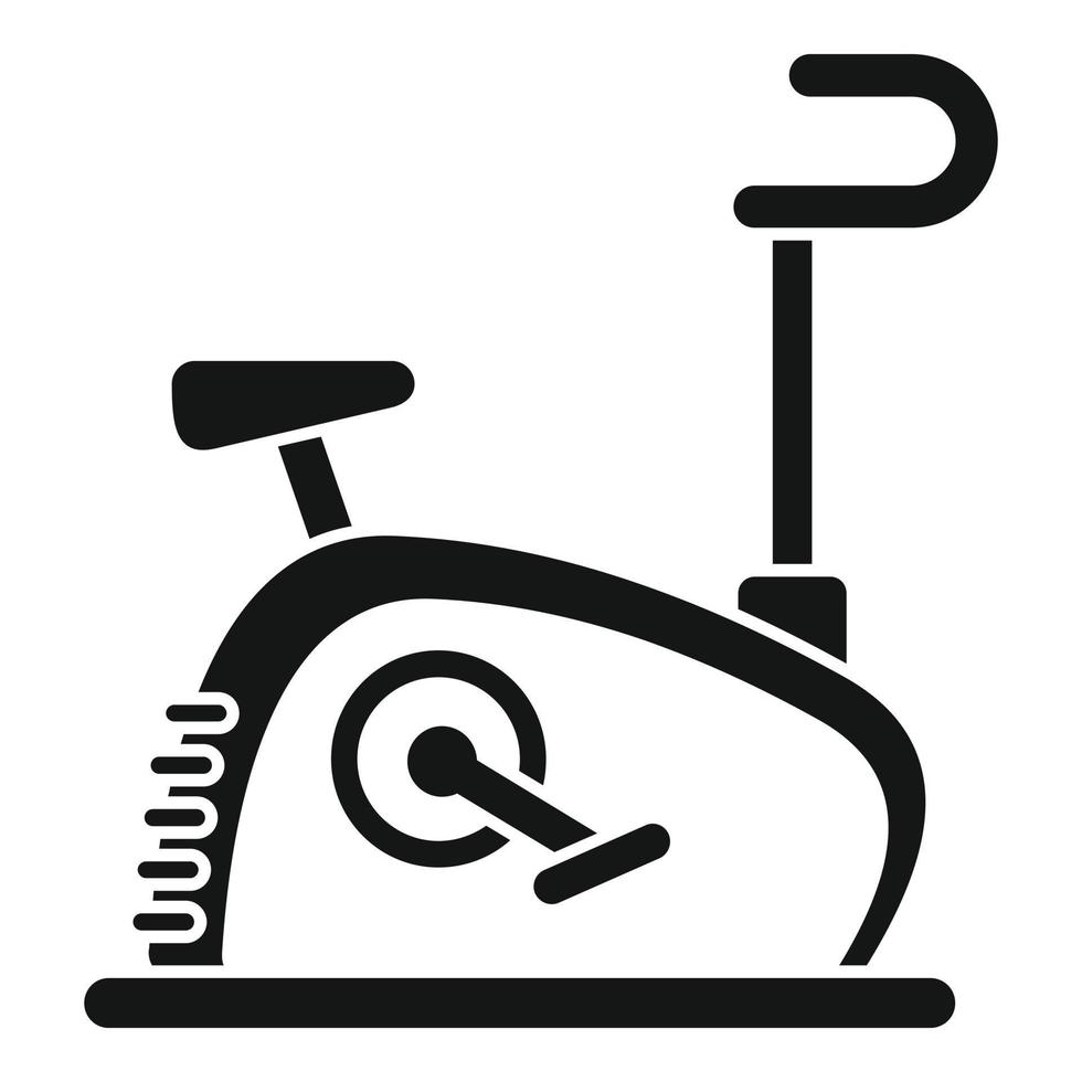 icono de bicicleta de ejercicio de salud, estilo simple vector
