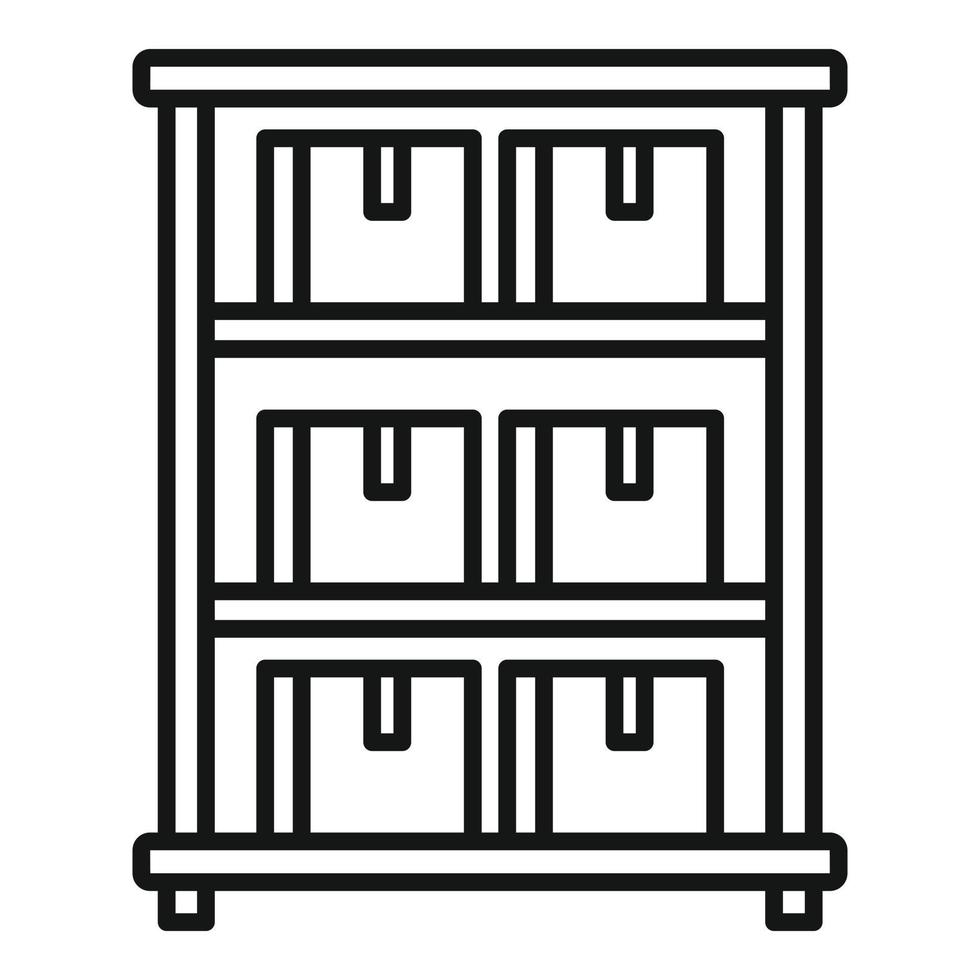 Parcel food storage icon, outline style vector