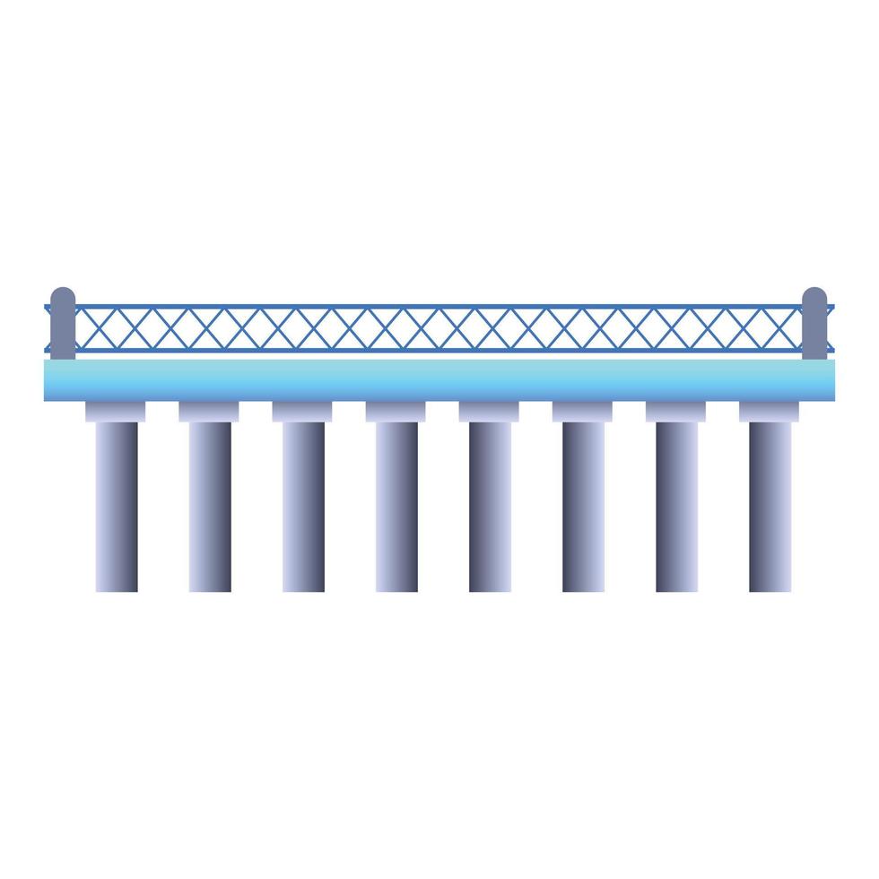 Roadway bridge icon, cartoon style vector