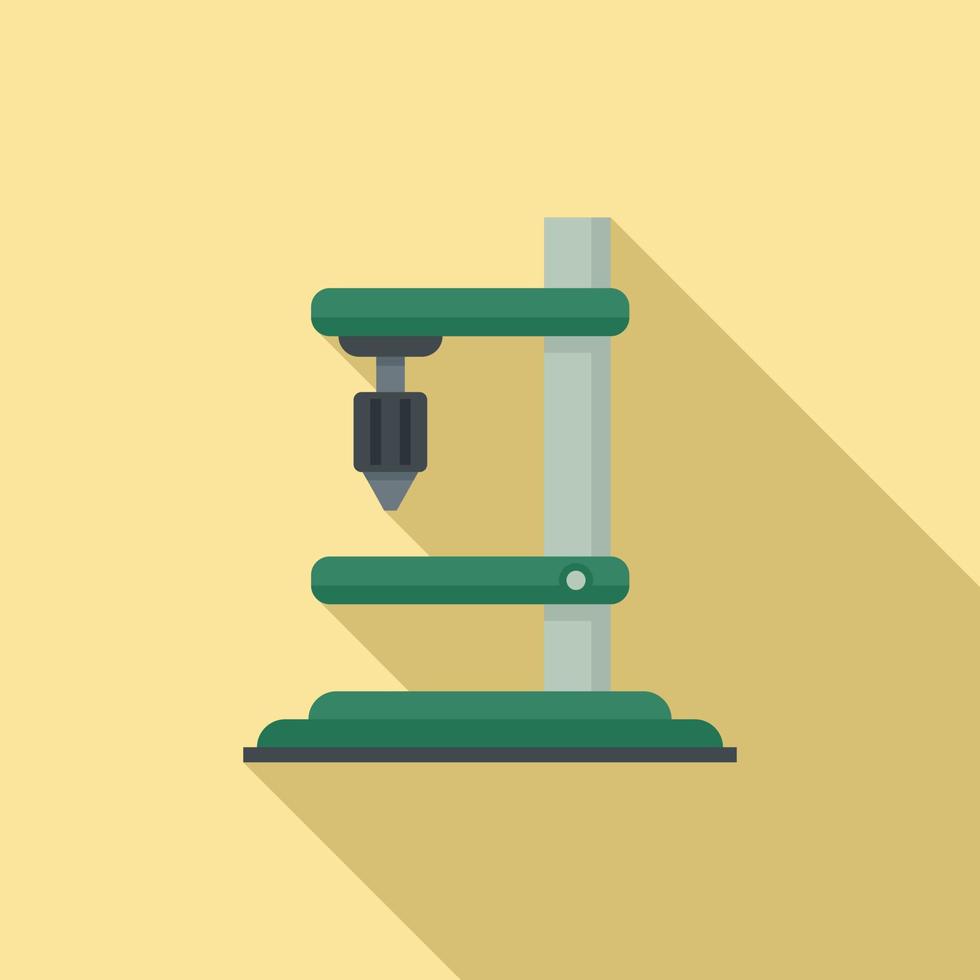 Construction milling machine icon, flat style vector