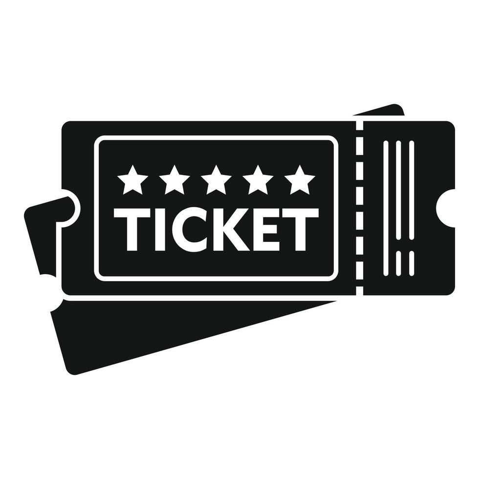 Electric train ticket icon, simple style vector