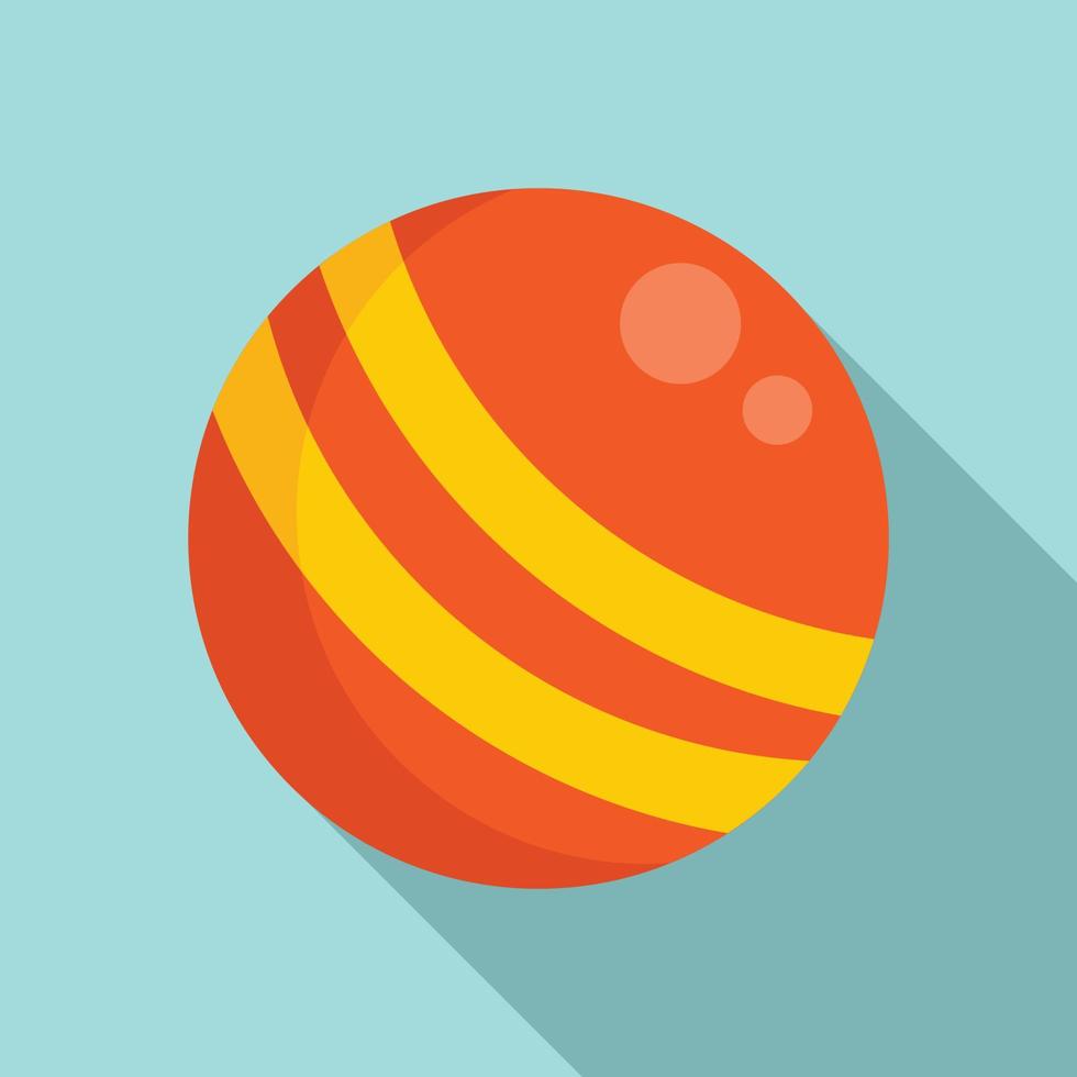 Rubber ball icon, flat style vector
