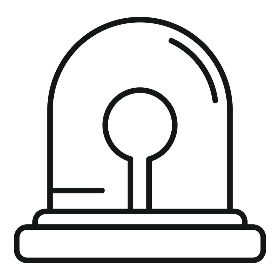 Flasher icon, outline style vector