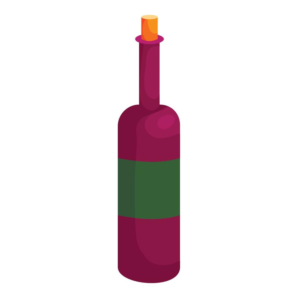 Wine icon, cartoon style vector