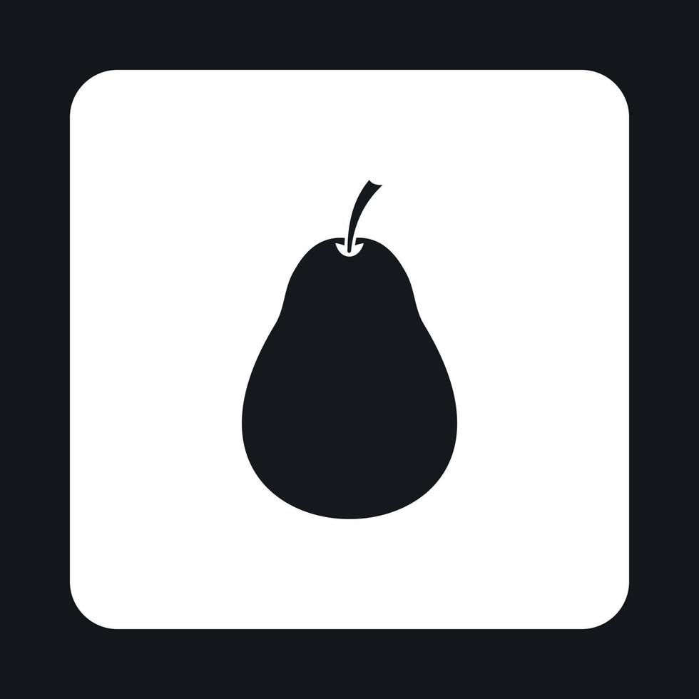 Pear icon, simple style vector