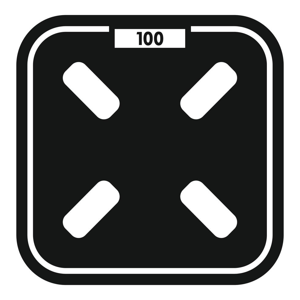 Rate smart scales icon, simple style vector