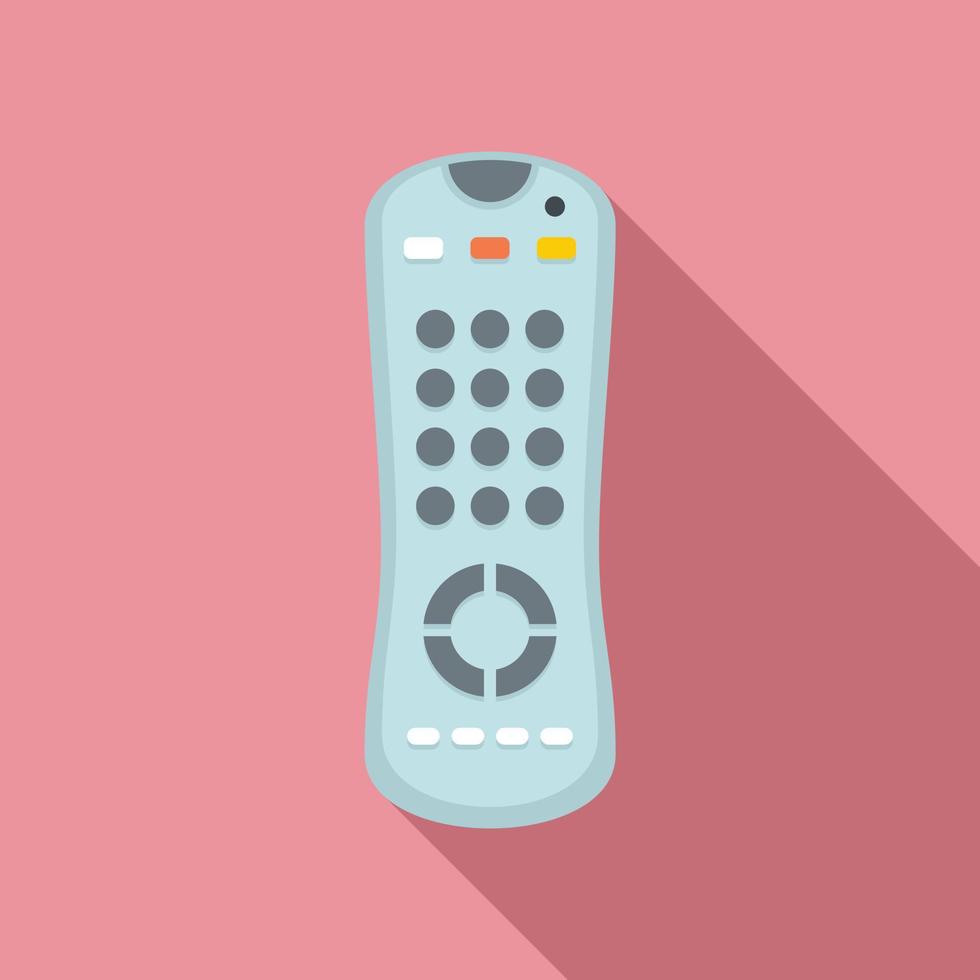 icono de control remoto de tv, estilo plano vector