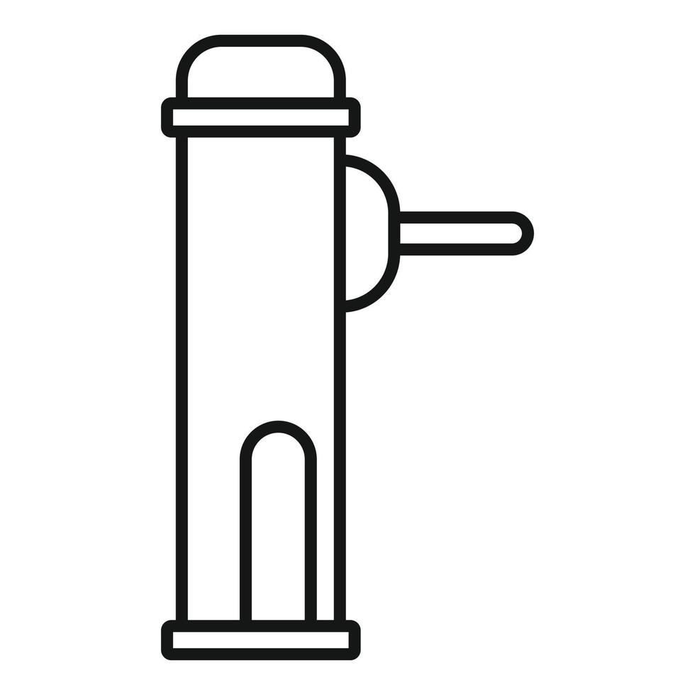 Security turnstile icon, outline style vector
