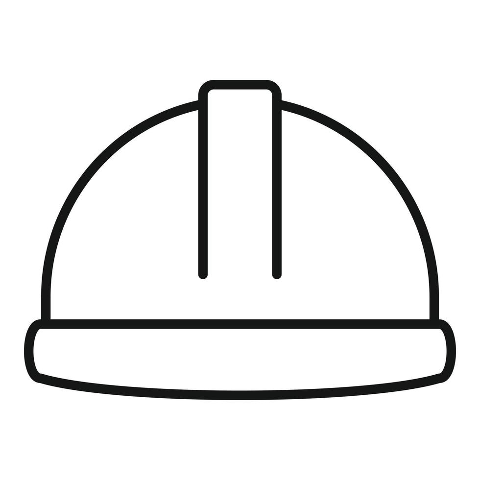Protection helmet icon, outline style vector