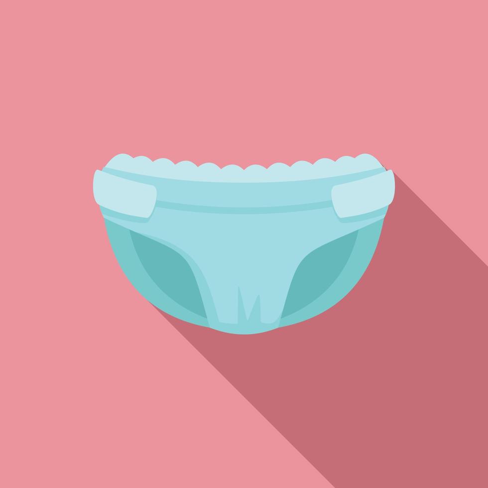 Absorbent diaper icon, flat style vector