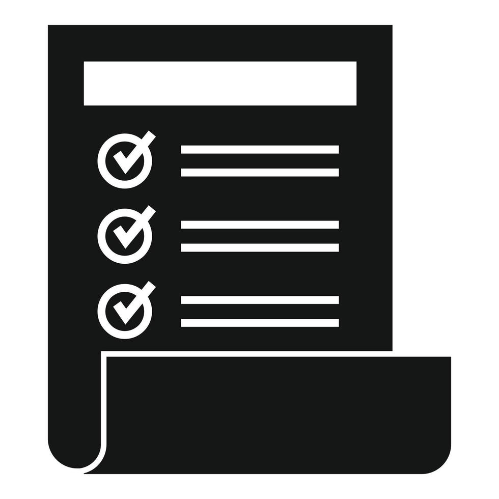 Attestation icon, simple style vector