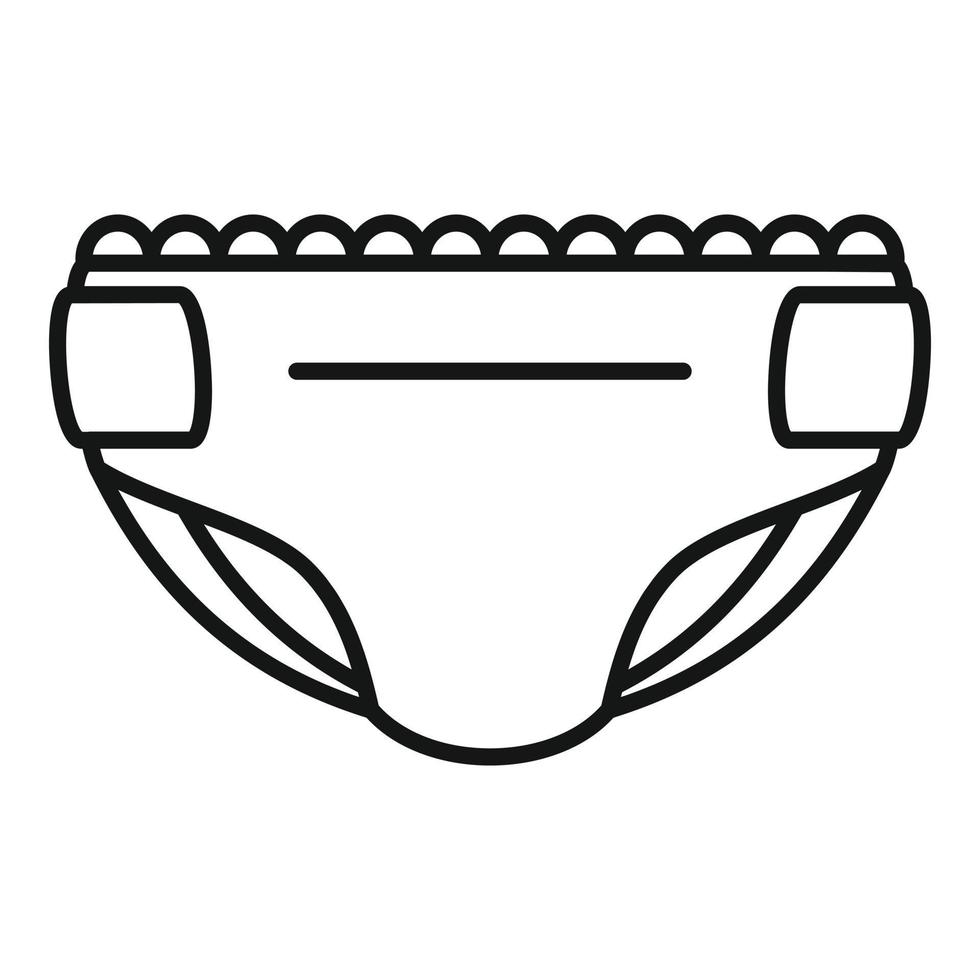 Natal diaper icon, outline style vector