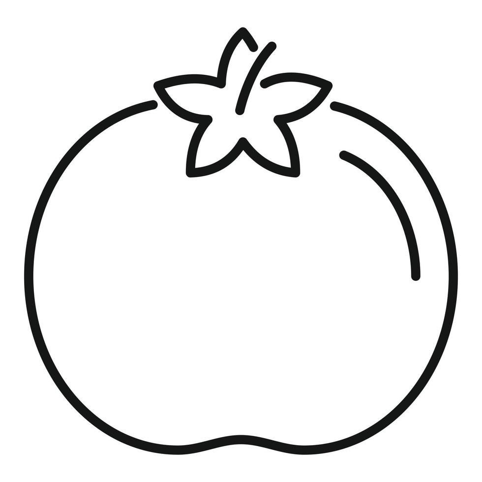 Farm tomato icon, outline style vector
