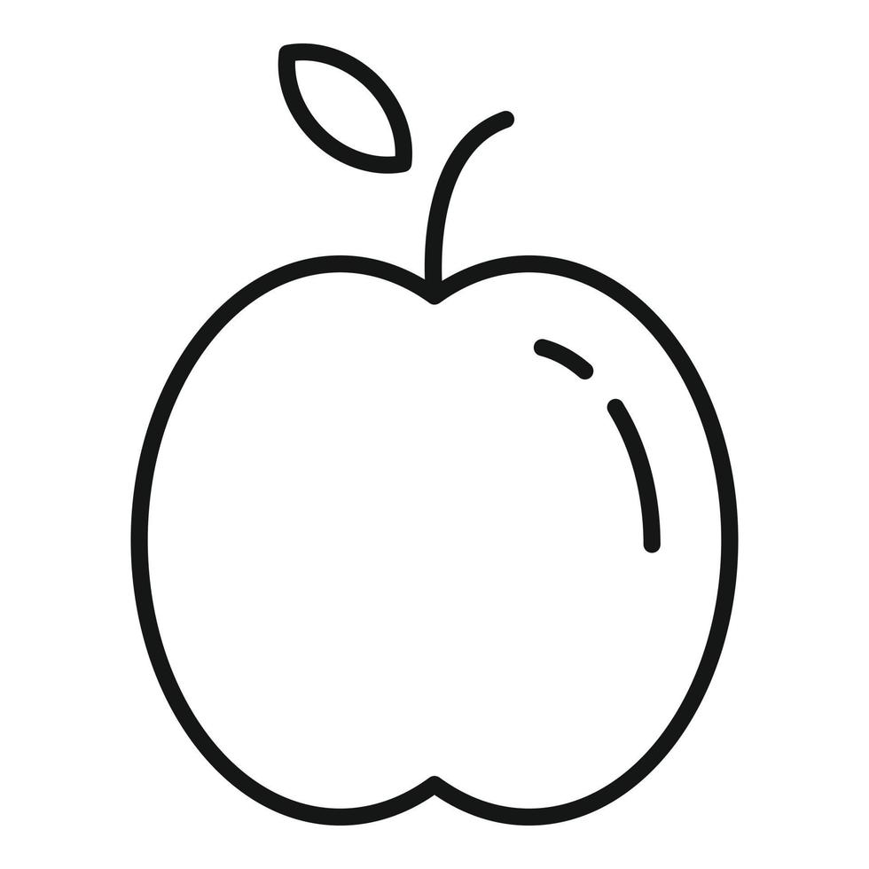 Farm apple icon, outline style vector