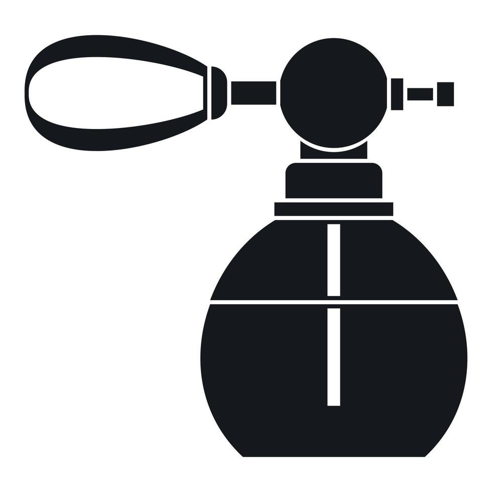 Perfume bottle with vaporizer icon, simple style vector