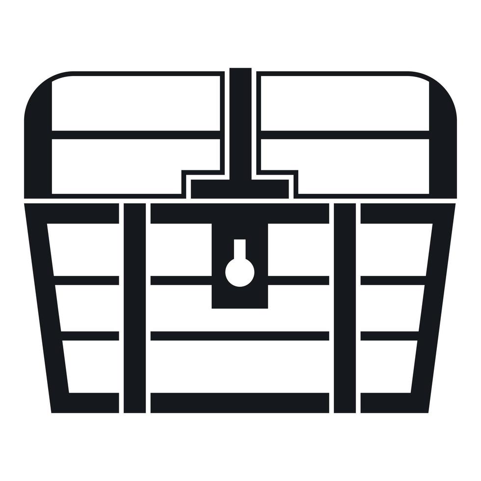 Chest icon, simple style vector