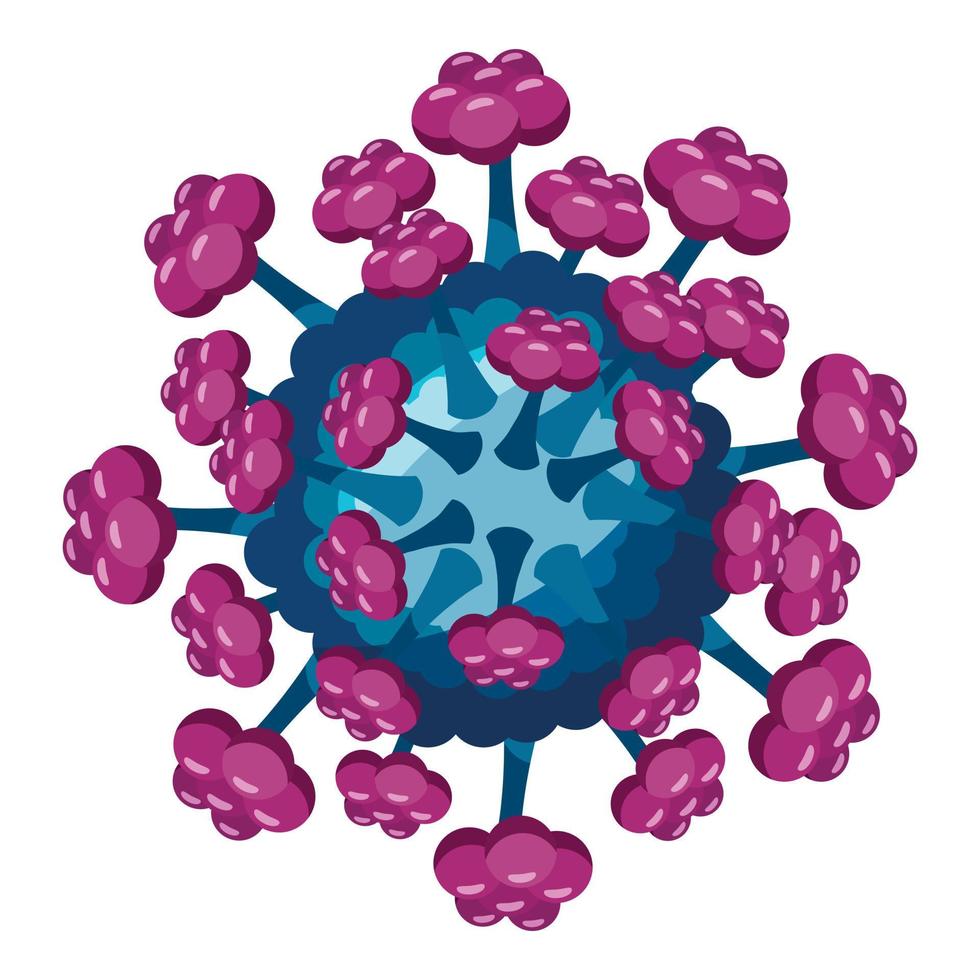 Virus icon, isometric 3d style vector
