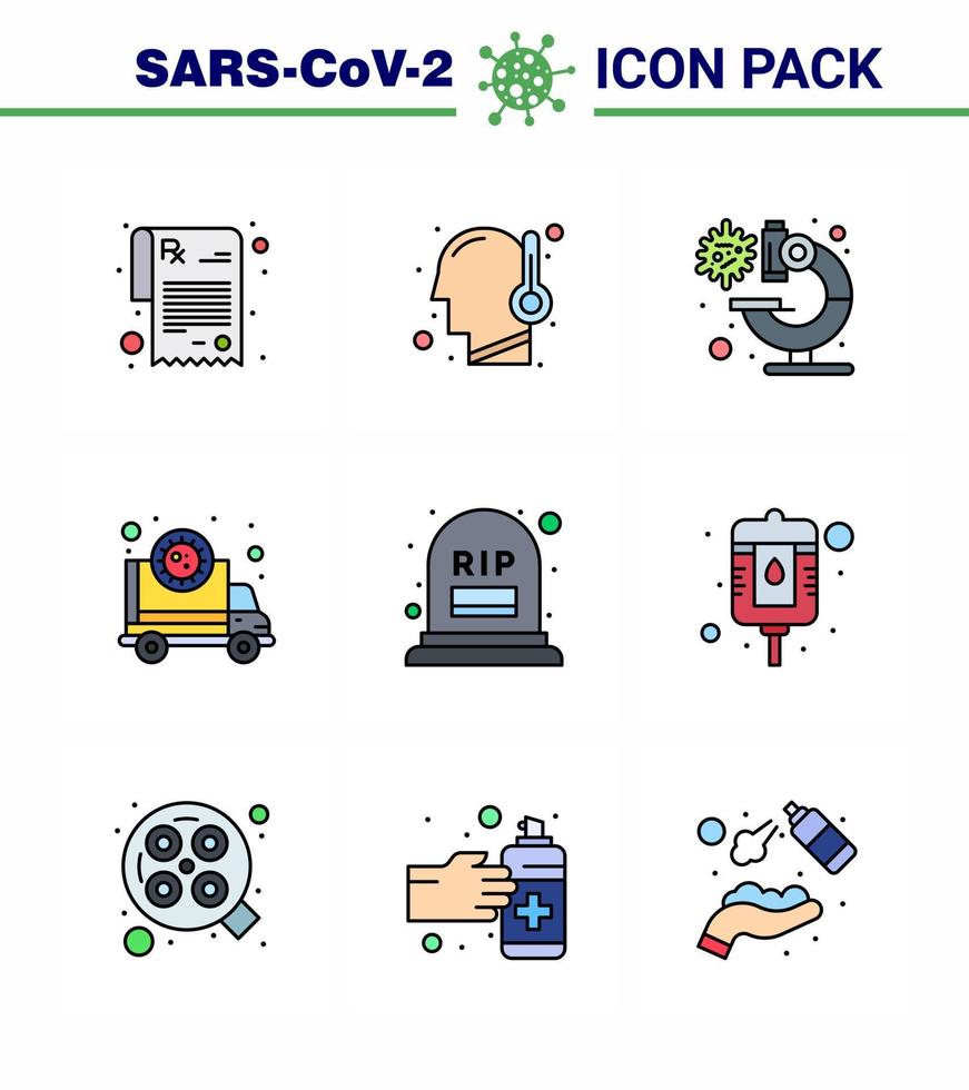 Simple Set of Covid19 Protection Blue 25 icon pack icon included grave virus laboratory transmission corona viral coronavirus 2019nov disease Vector Design Elements