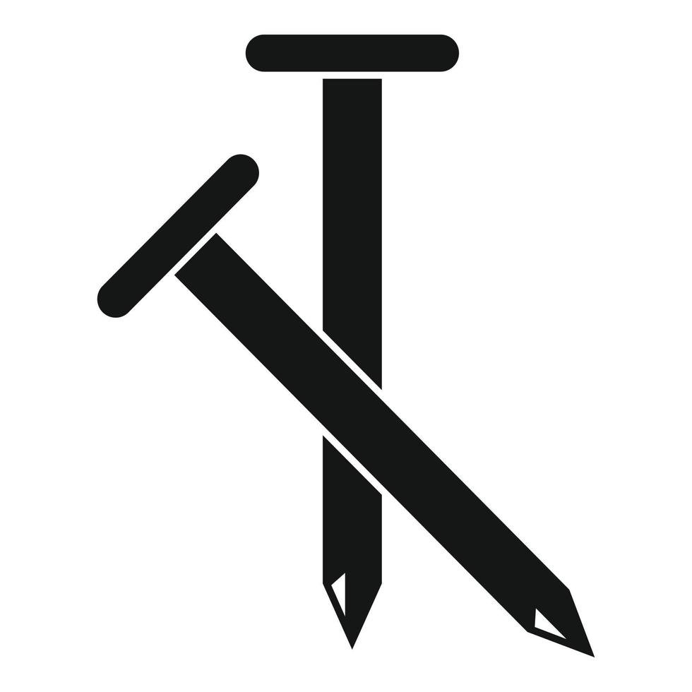Blacksmith nails icon, simple style vector