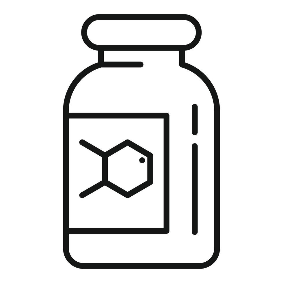 Hormones capsule icon, outline style vector