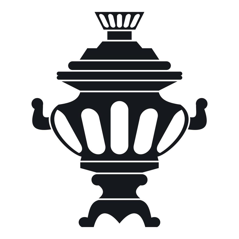 Russian tea samovar icon, simple style vector