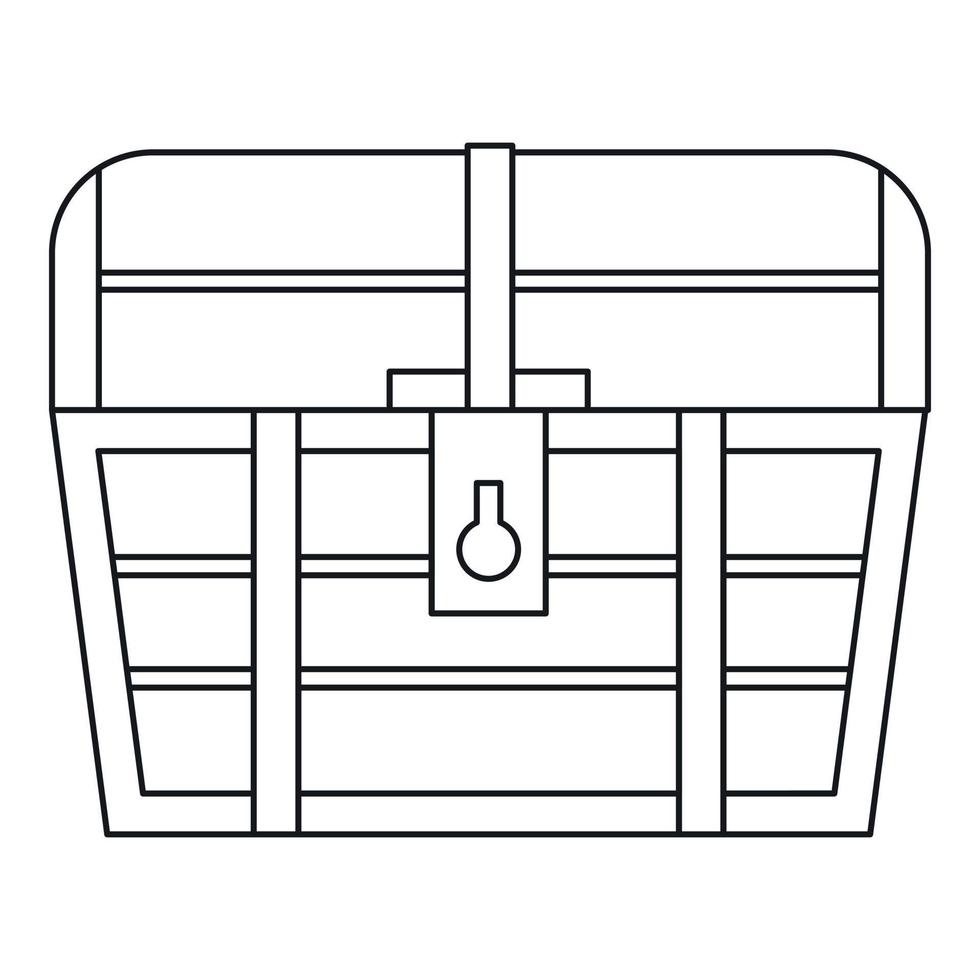 Chest icon, outline style vector