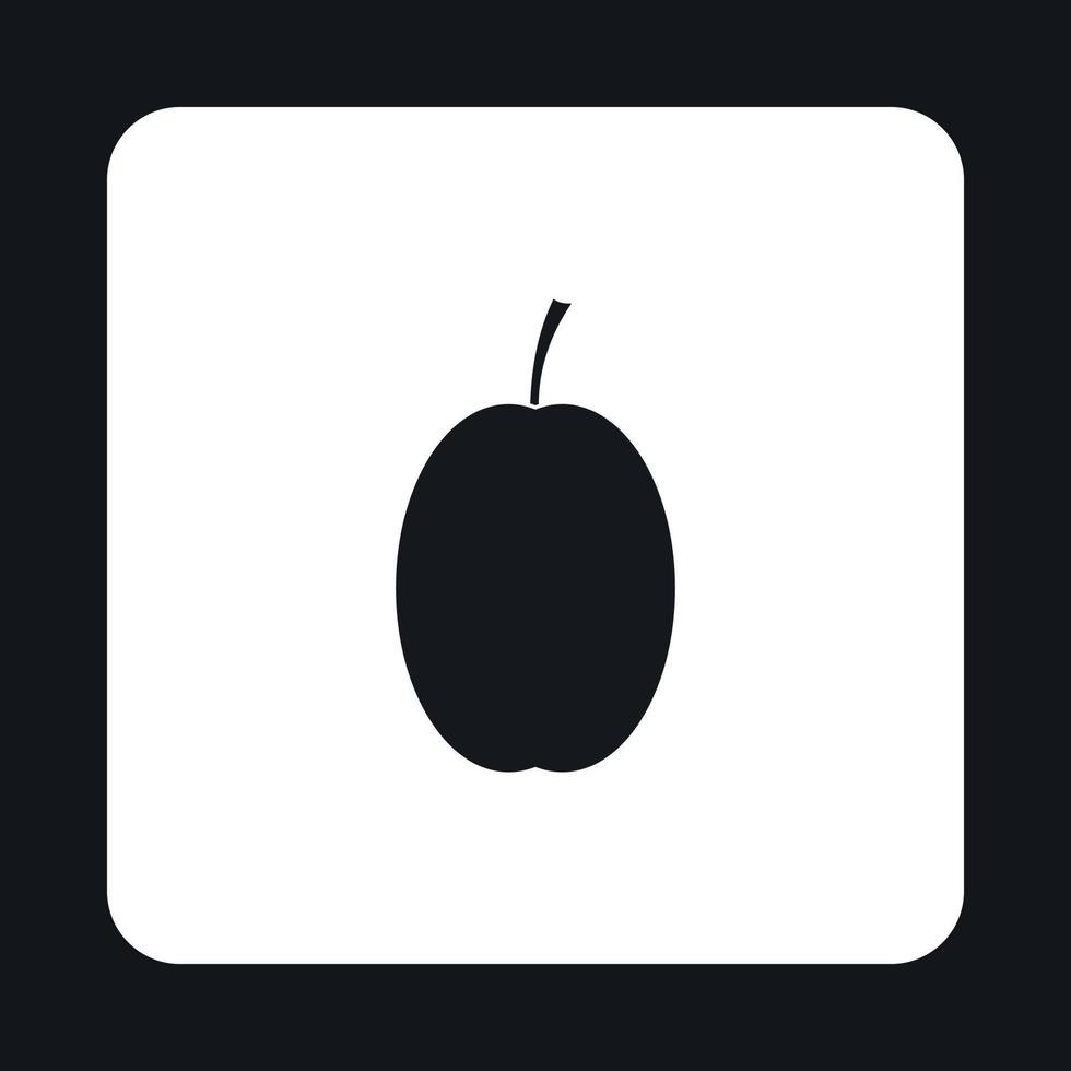 Apricot icon, simple style vector