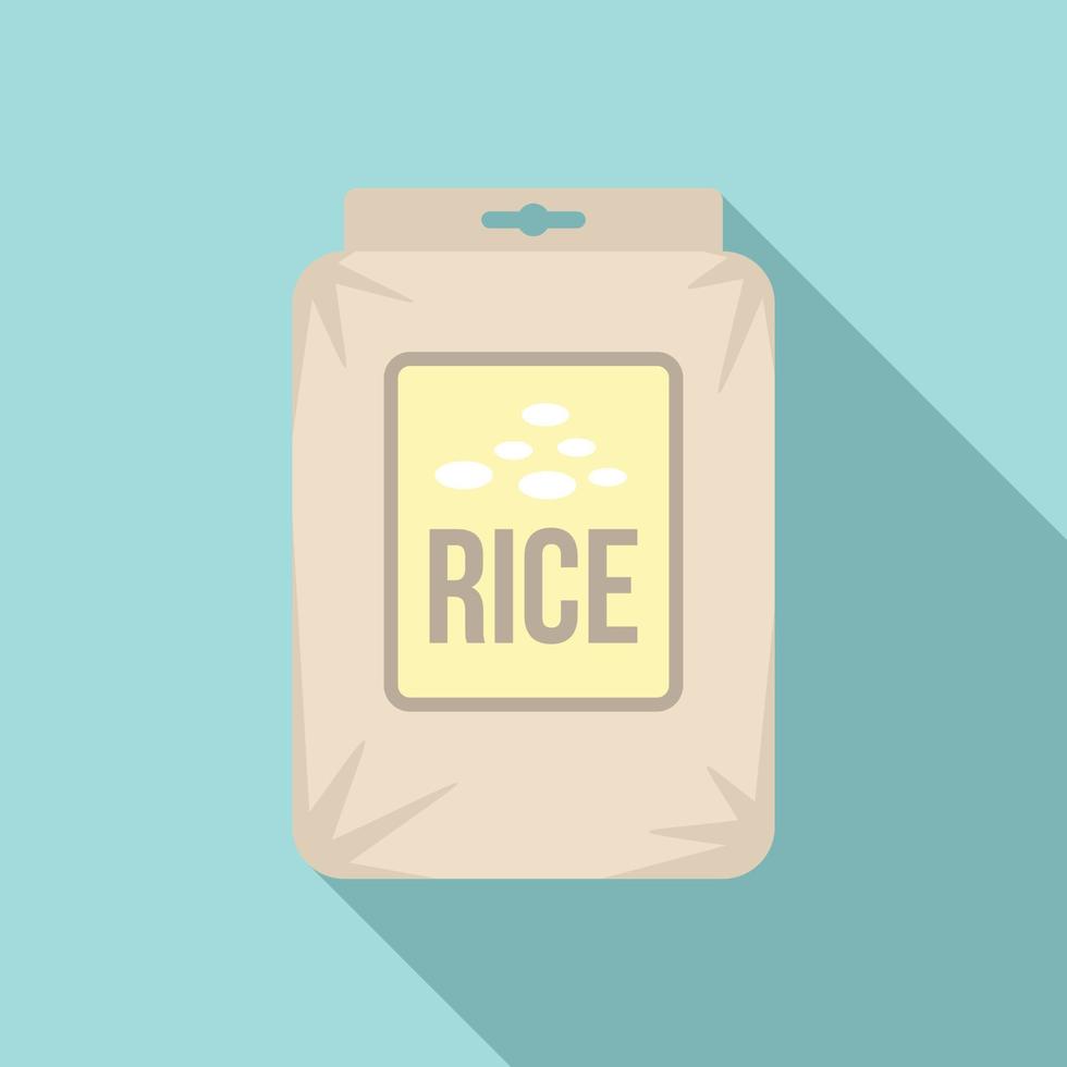 Rice pack icon, flat style vector