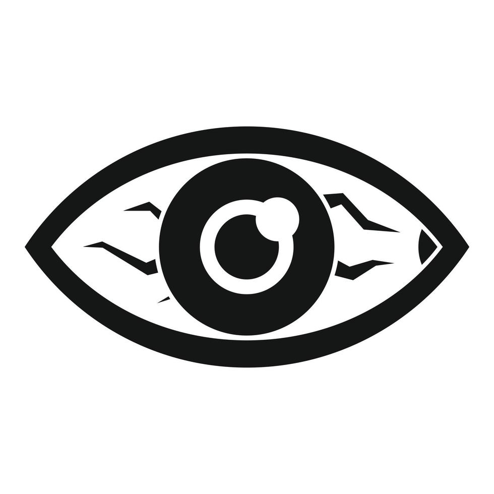 Measles eye icon, simple style vector