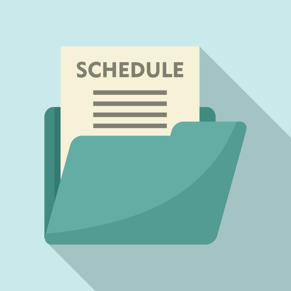 Syllabus schedule icon, flat style vector