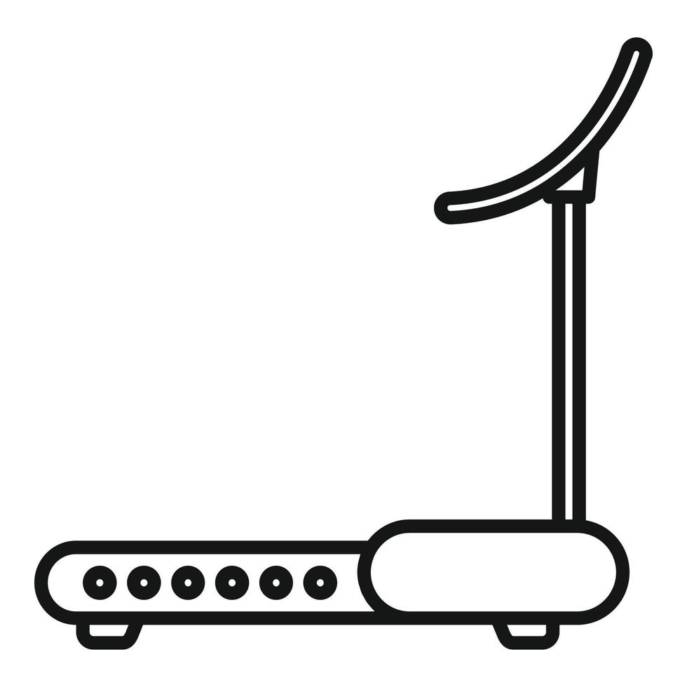 Running treadmill icon, outline style vector