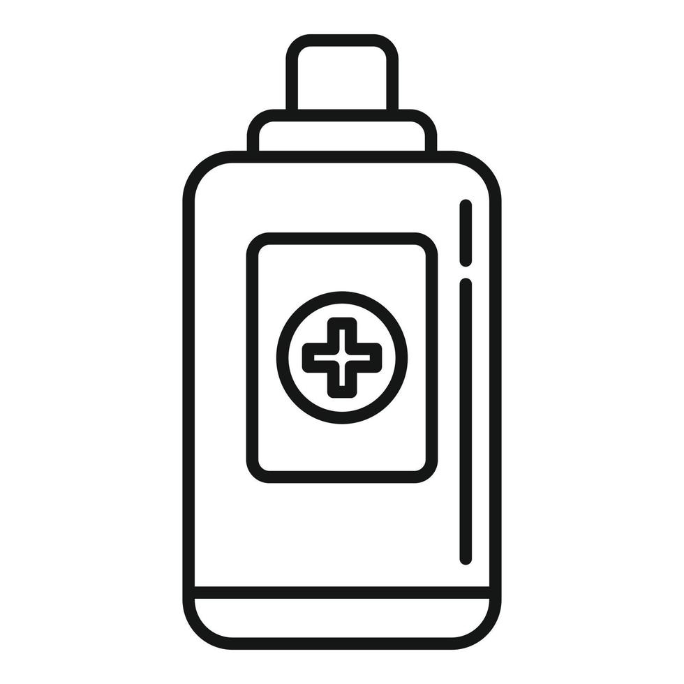 Antiseptic alcohol icon, outline style vector