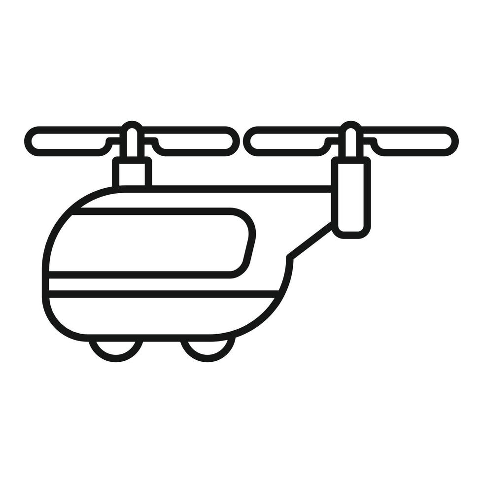 Air taxi bus icon, outline style vector