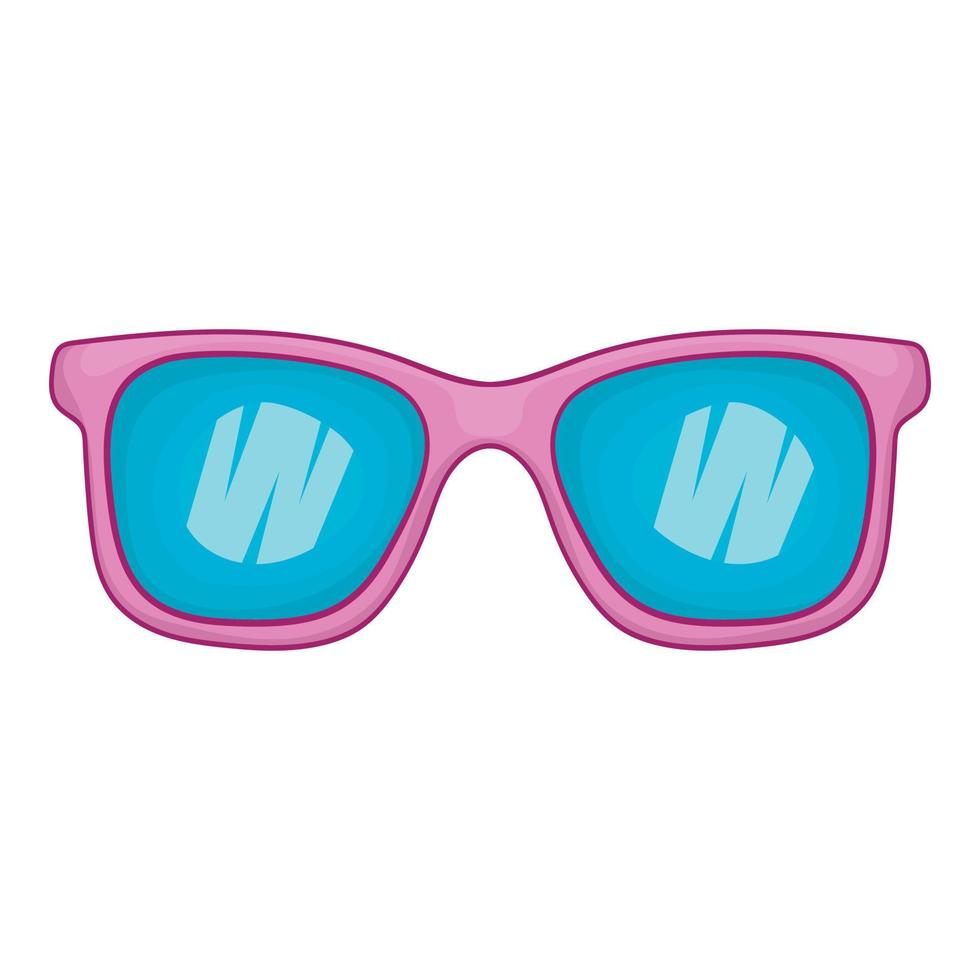 Glasses icon, cartoon style vector