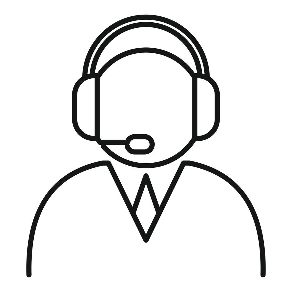 Trade operator icon, outline style vector
