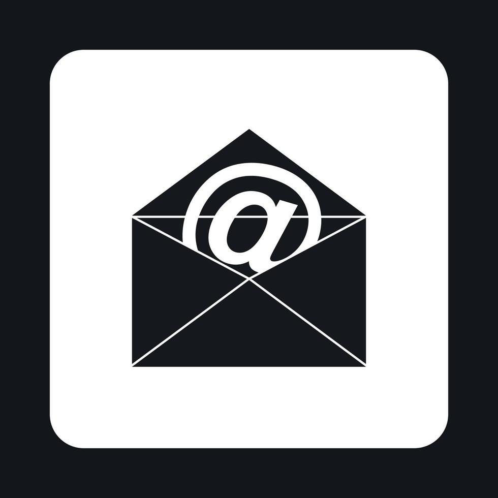 E-mail icon, simple style vector