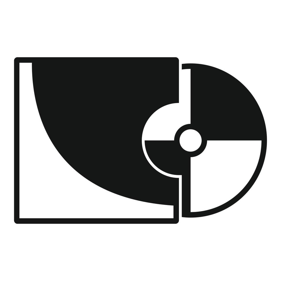Cd icon, simple style vector