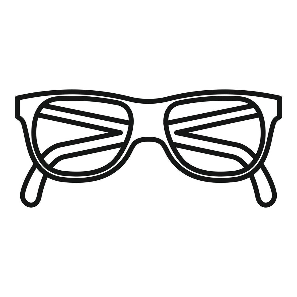 Granpa eyeglasses icon, outline style vector