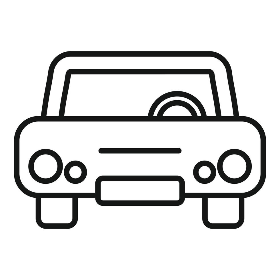 Old car icon, outline style vector